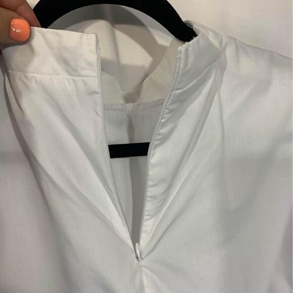 WOMAN’S white dress shirt tunic dress. Size 8. Back zipper. New condition. - Picture 7 of 10